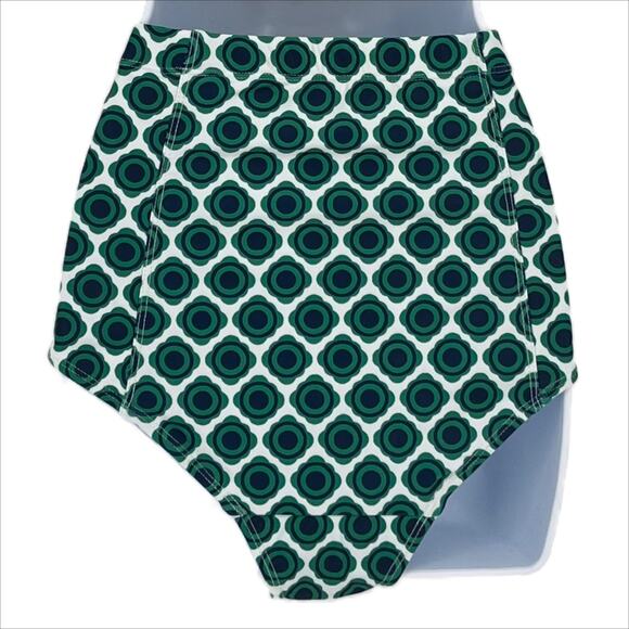 Bikini Bottom Geo Print in Green and Blue Size Small - Picture 2 of 5
